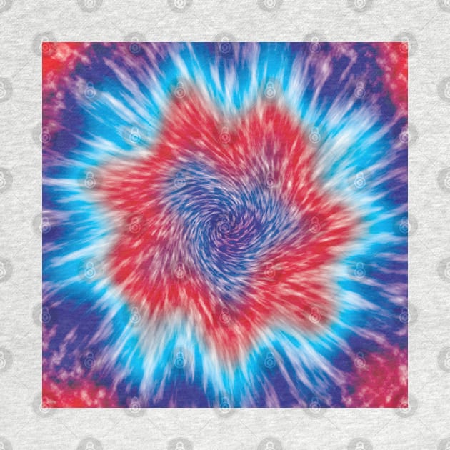 Blue, red and white circular tie dye effect by SamridhiVerma18